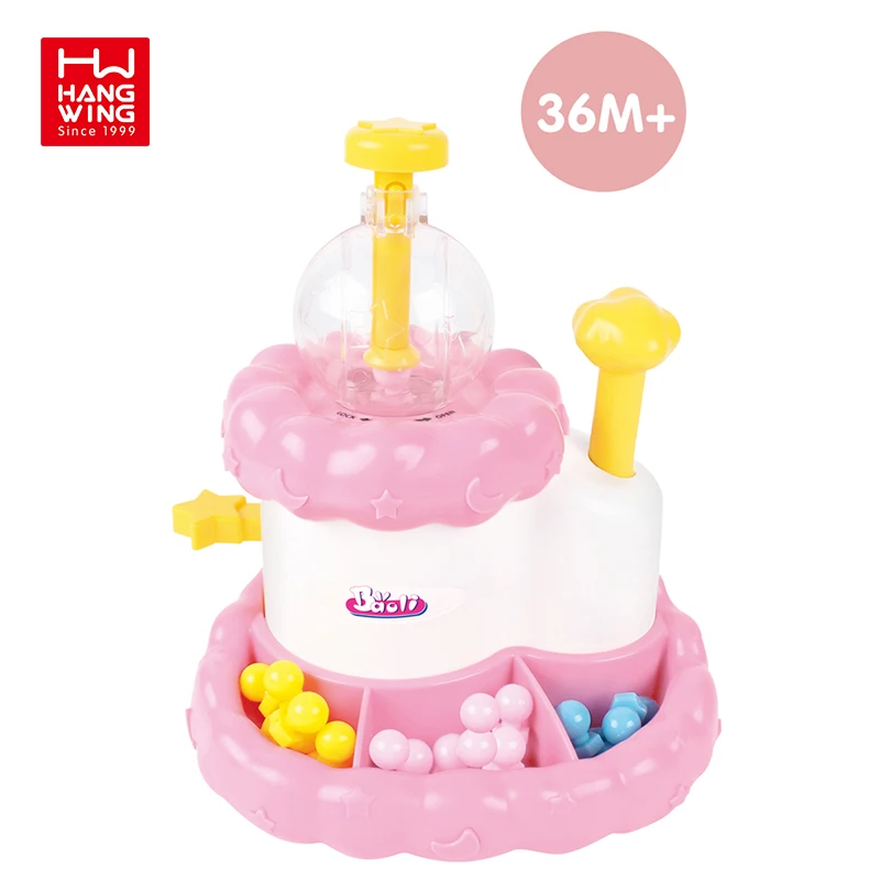 HW TOYS DIY Kids Blue pink Educational Bubble Sticky Fun Music Kids Toy Girls Playing Sets Girls Manicure Set
