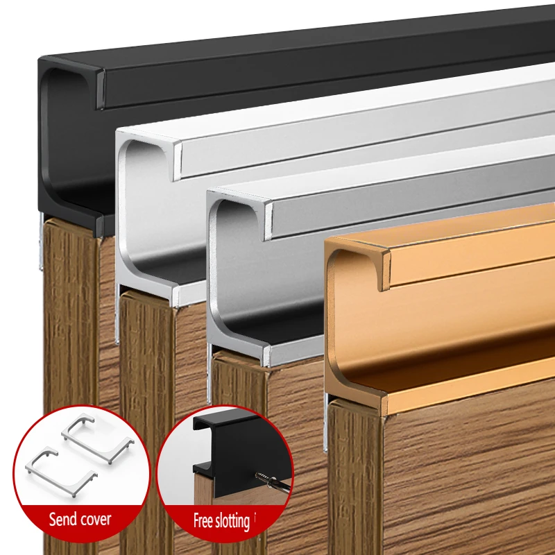 Furniture Modern Pull Handle Furniture Hidden Handle Aluminum G Shaped Handles Kitchen for Kitchen Door Drawer Cabinet