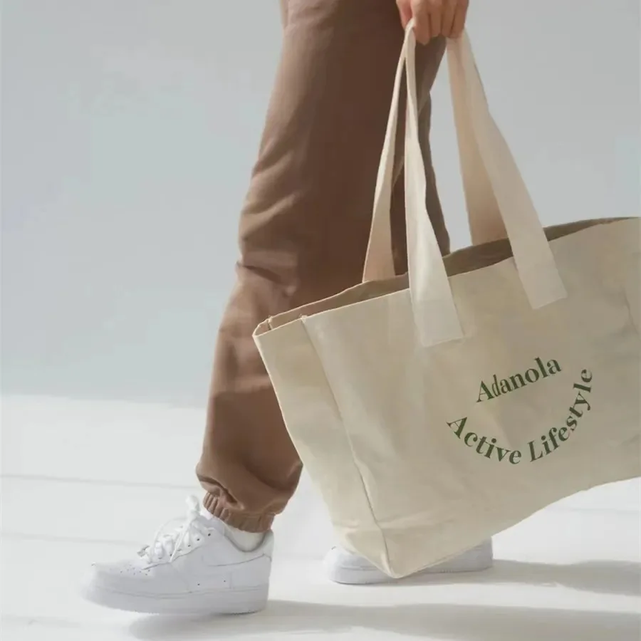 Promotional Travel Large Designer Cute Custom Logo Print Size Washable Durable Blank Tote Cotton Shopping Canvas Bag