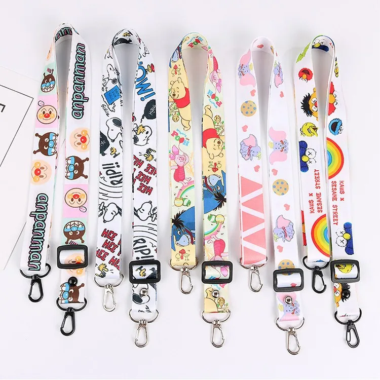 Rpet dye sublimation rainbow color plastic whistle keychain lanyard Logo Custom for promotion event strap ribbon