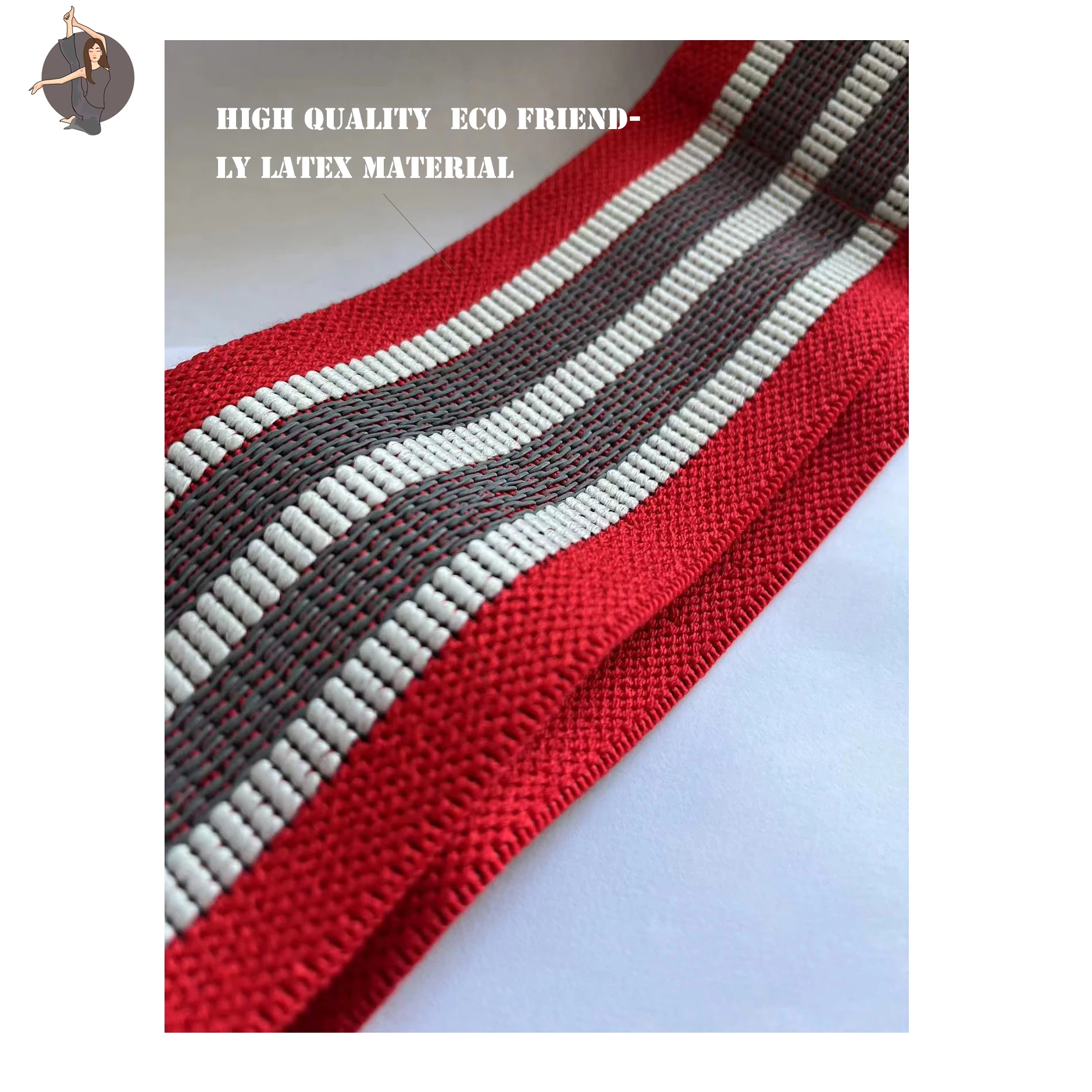 Private label yoga pilates fabric cotton latex resistance bands for hip