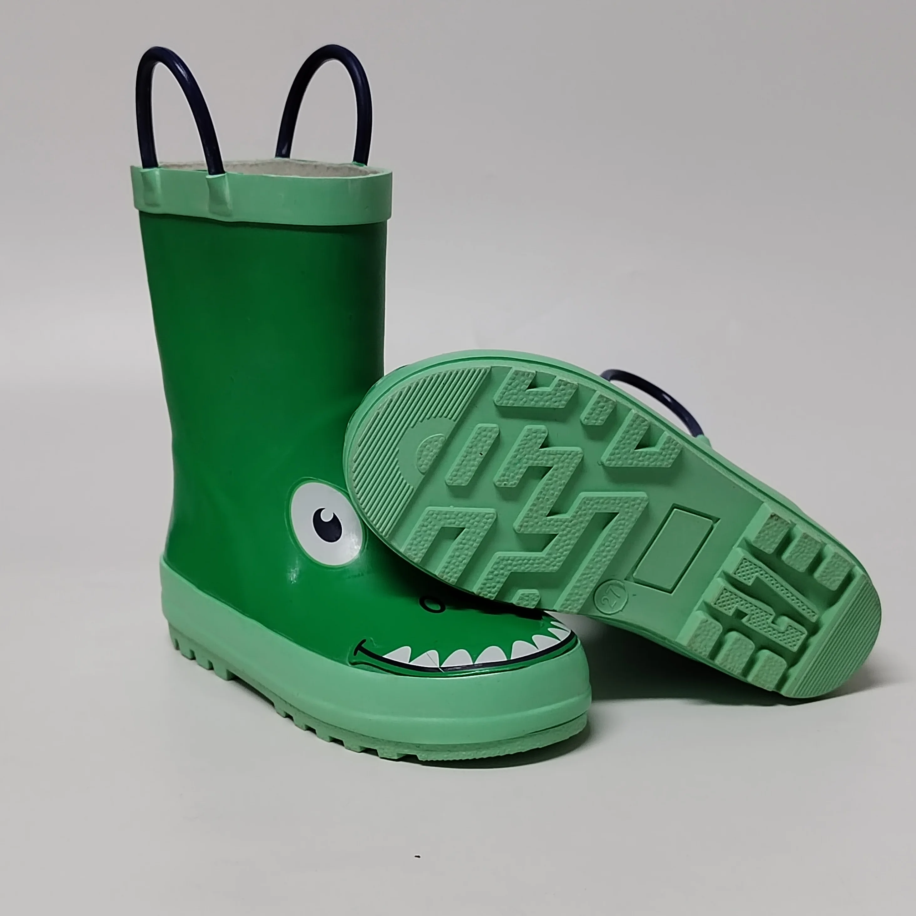 factory customized 3D Crocodile 100% waterproof rubber rain boots for children
