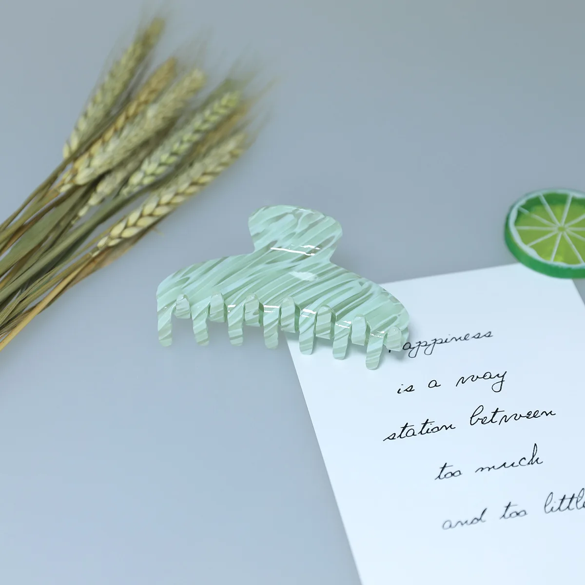 Custom 2022 high quality cellulose acetate 10cm hair clips claw striped thick hair clip claws for women