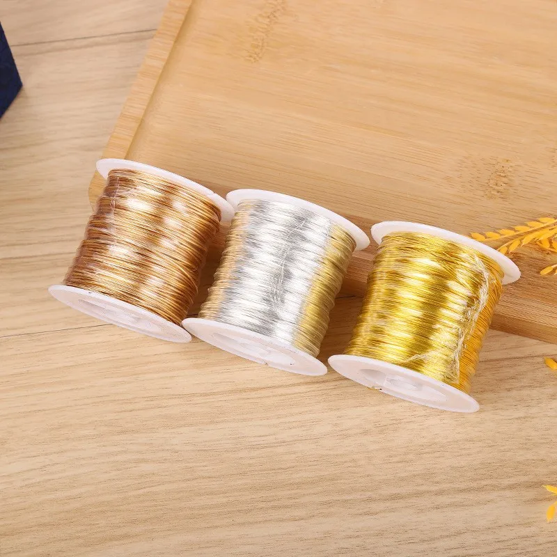 Gold Silver Copper Wire Rope Thread Bead String for DIY Necklace & Bracelet Making Jewelry Findings & Components