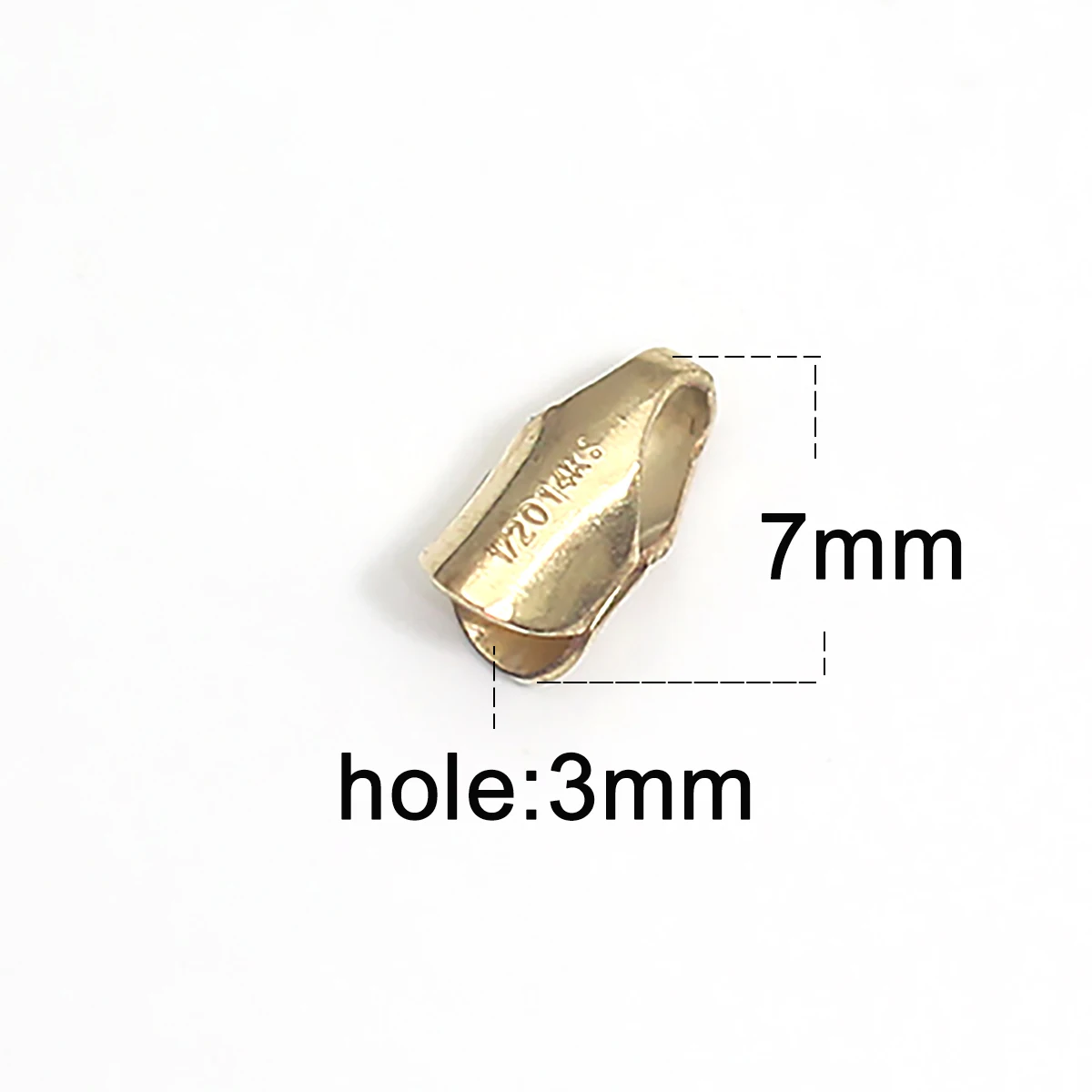 Beadsnice Gold Filled Jewelry Finding Crimp Ends Clamps Tips Bead Cap for Bracelet Making Supply ID39988