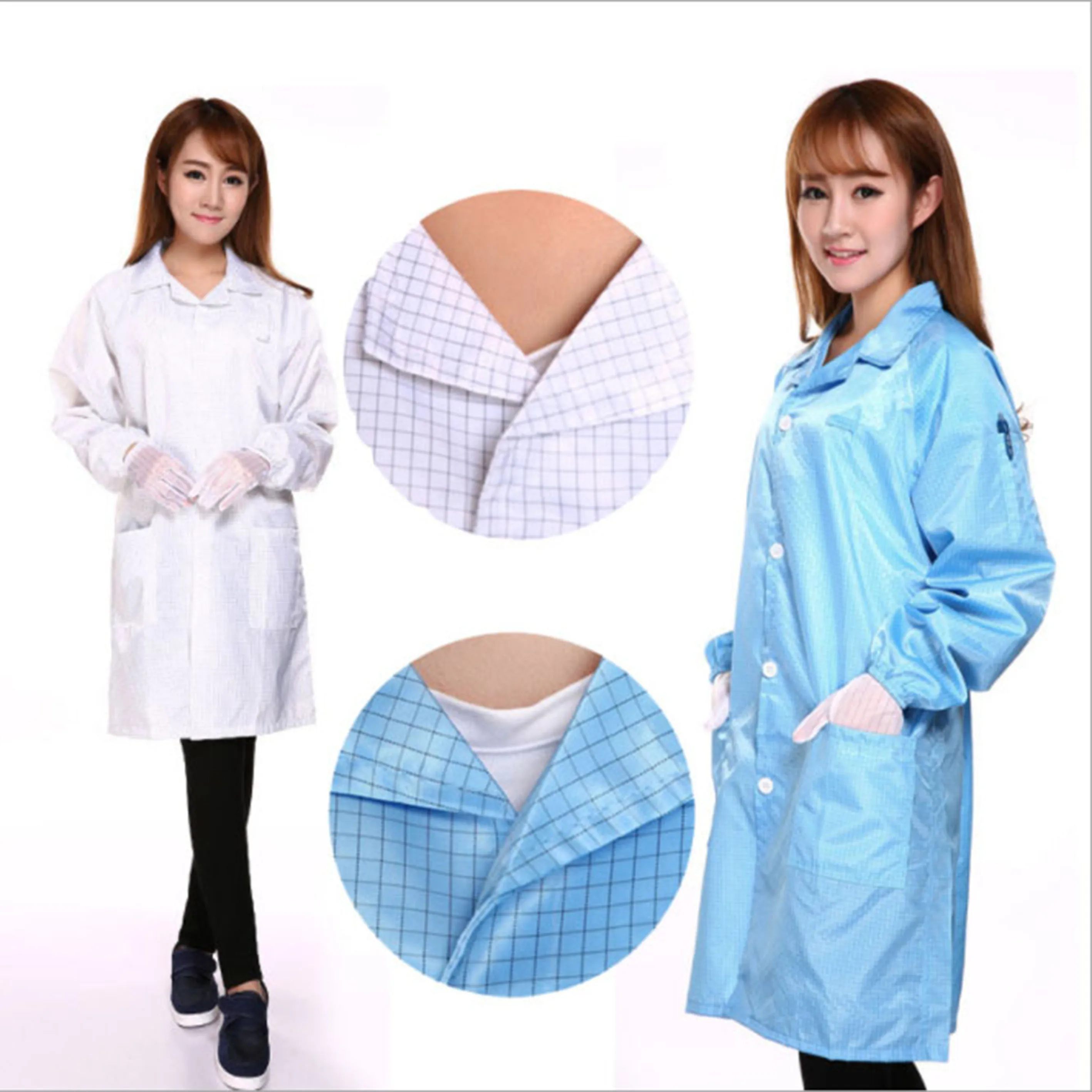 
Cleaning Room ESD Working Clothes for Wholesale Anti-Static Suit Cleanroom Coverall Workwear Overall 