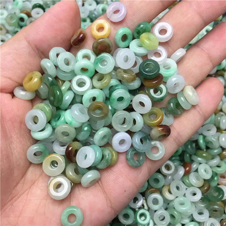 Good quality 8mm jade circle bead pendant loose jadeite abacus bead for DIY jewelry