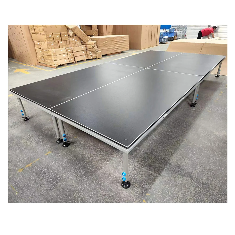 Kindawow Aluminum Adjustable Event Stage with Skirt Cheap Portable Stage Mini Stage Platform with Curtain