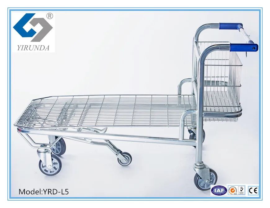 Тяжелая металлическая грузовая тележка большой вместимости 500 кг для склада