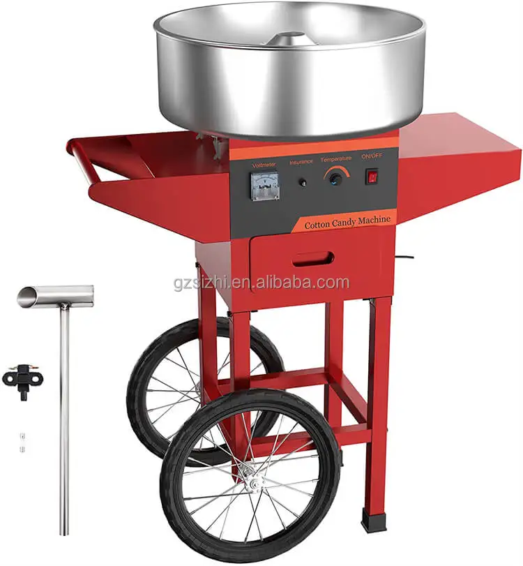 Hot Sale Industrial Commercial Electric Sugar Marshmallow Maker Stand Cart Cotton Candy Machine