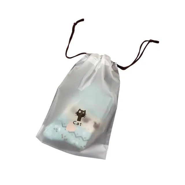 Wholesale Self-adhesive bag transparent matte clothing bag/printed packaging zipper bag with logo