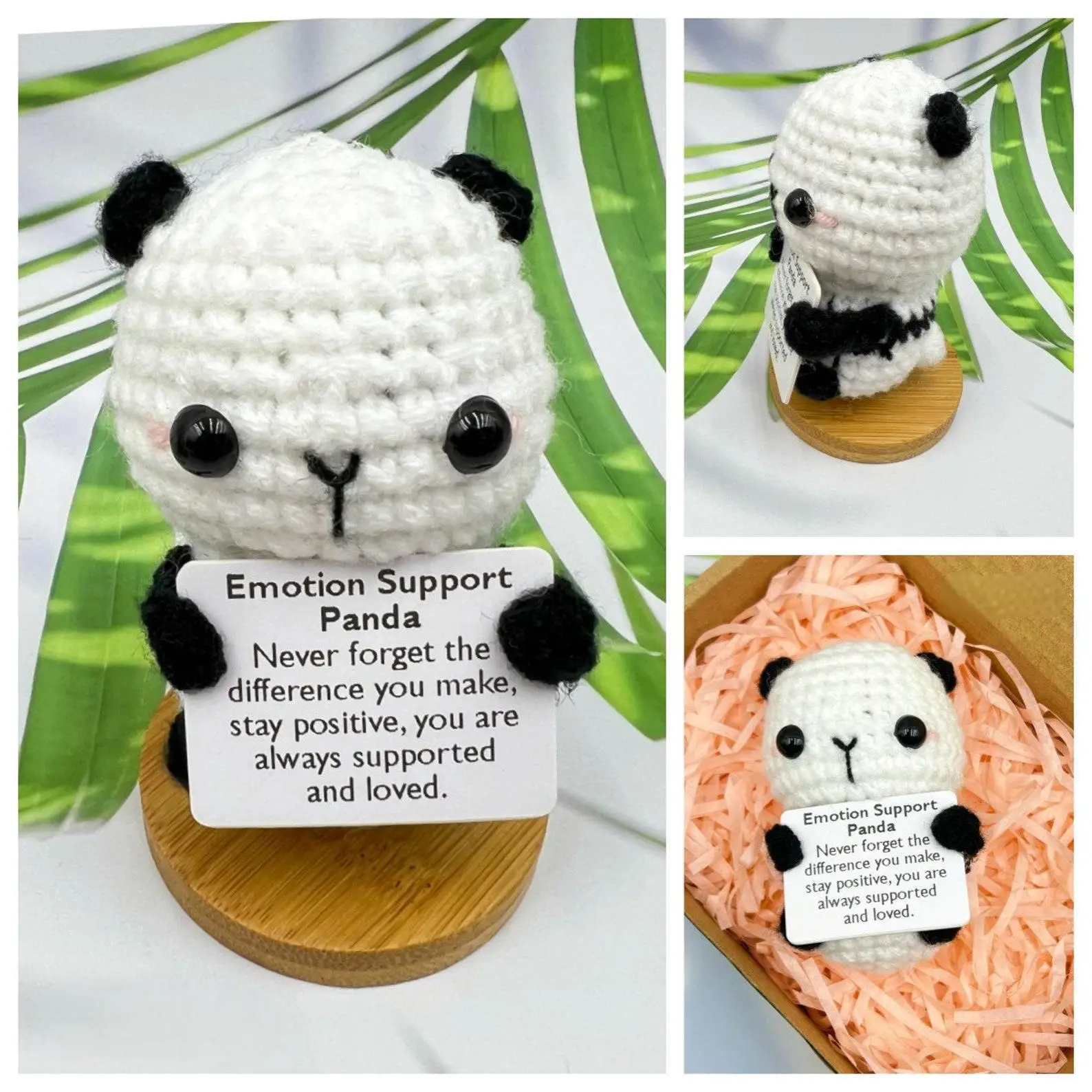 Cross-border explosive hot dog Coke hamburger hold card series of positive energy pure hand-crocheted finished product