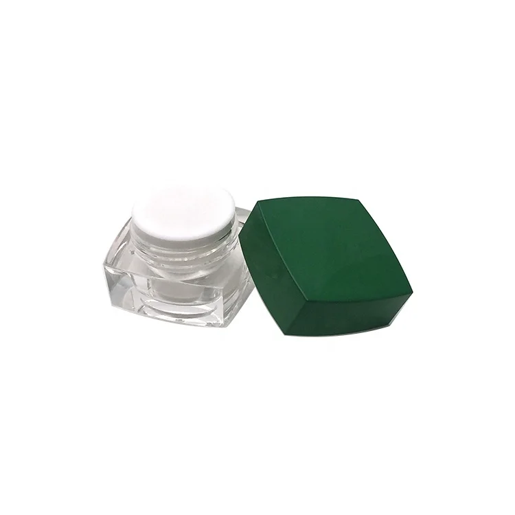 
nail gel eye cream container cosmetic black color cheap price 5ml empty jar square mini small jar with printing 
