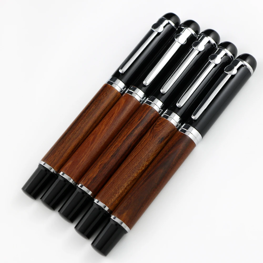 Business Vip Writing Classic Craft Gifts Generic Rose Wooden Rose Wood Barrel Vintage Style Roller Pen Fountain Pen