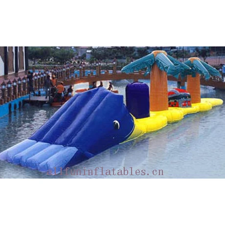 inflatable floating bridge water game, inflatable flying bridge inflatable raft bridge water toy
