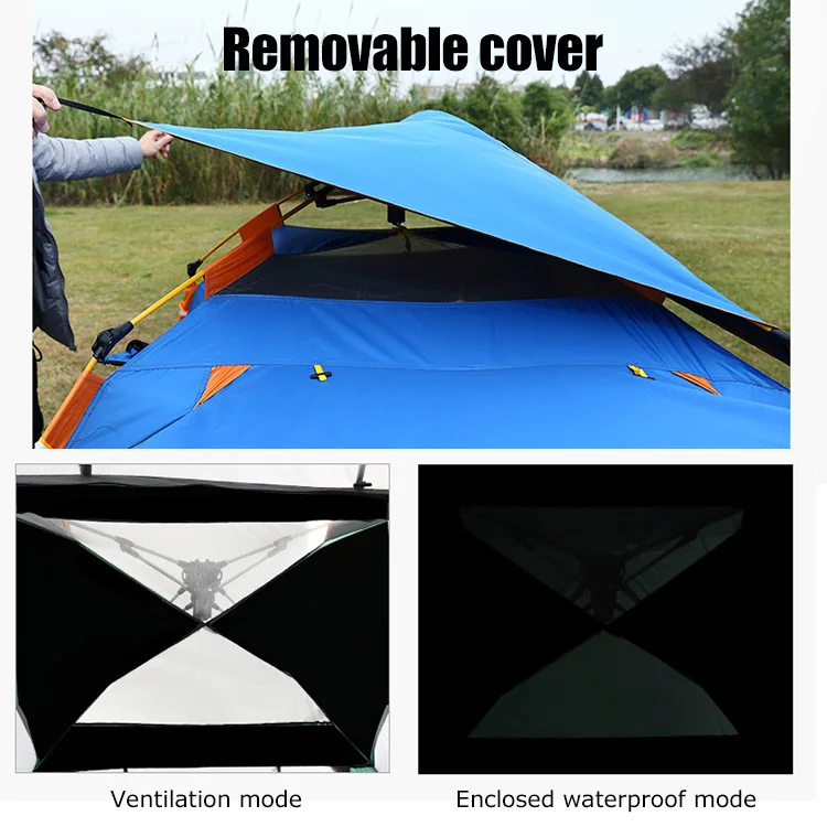 HOMFUL Customized Multiple Choice Family 3 4 5 6 Persons Big Camping Equipment Waterproof Outdoor Tents