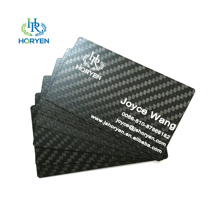 Horyen manufacture cheap OEM carbon business card