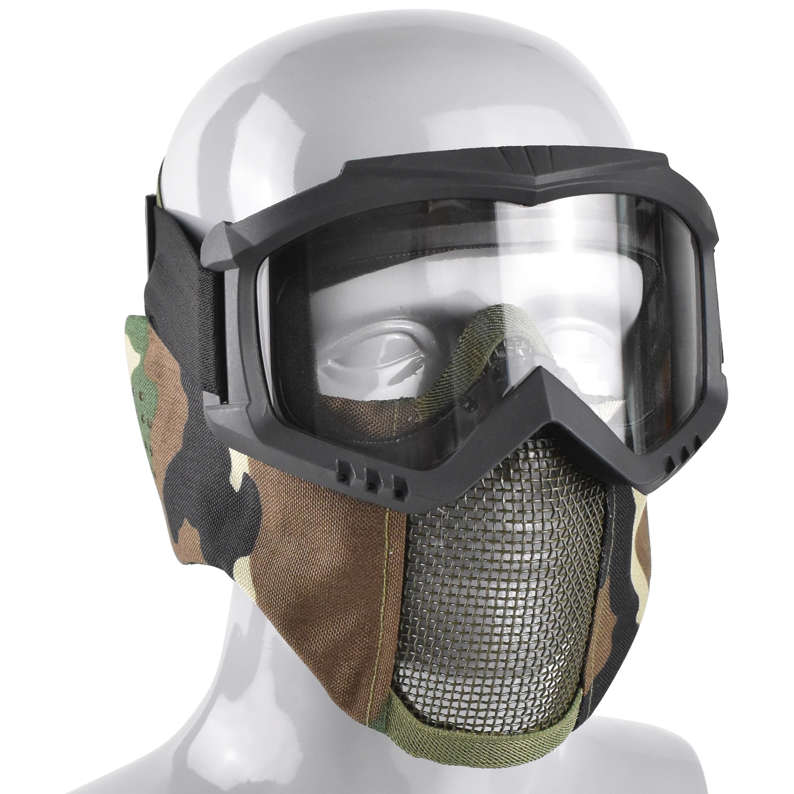 ZLang Ski airsoft paintball face protection set multipurpose outdoor goggles goggles Ear Protection Wire half facemask