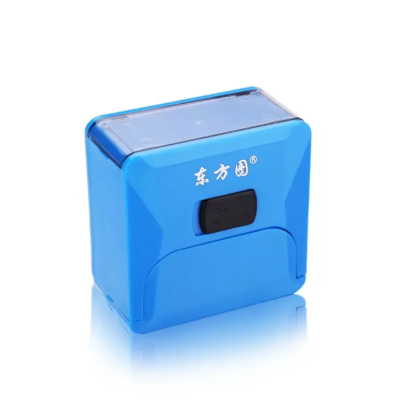 Best price portable 38*14mm rubber Stamp printer office self-inking stamp for Textile pre-inked flash stamp holder.