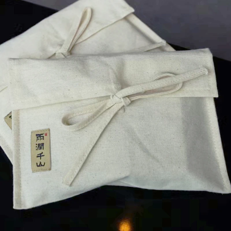 Custom Logo Eco Recycle Canvas Packaging Cotton Dust Bag Soft Fabric Pouch Storage Cotton Dust Envelope Bag