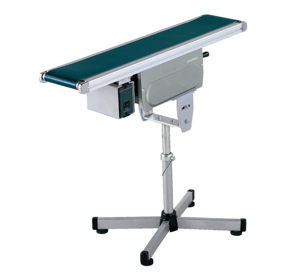 Небольшой стандартный плоский ленточный конвейер с алюминиевой рамой