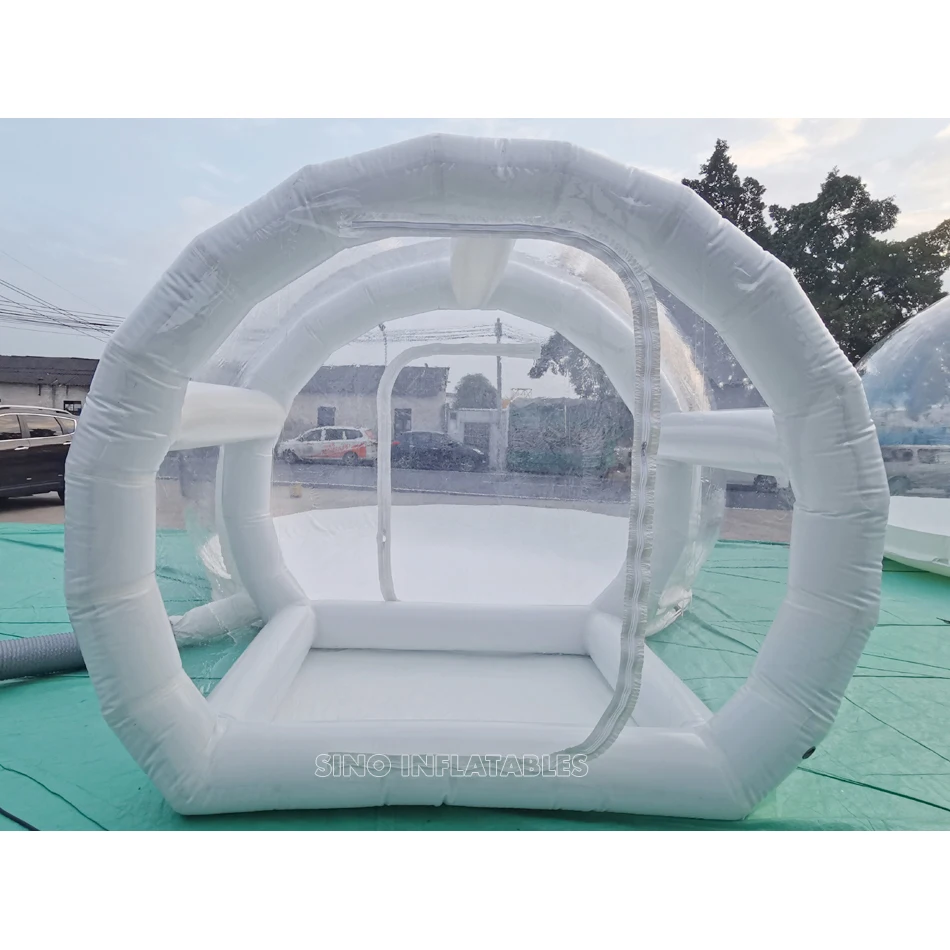5m clear top bubble inflatable balloon dome with airtight frame for family parties or glamping from inflatable tent factory