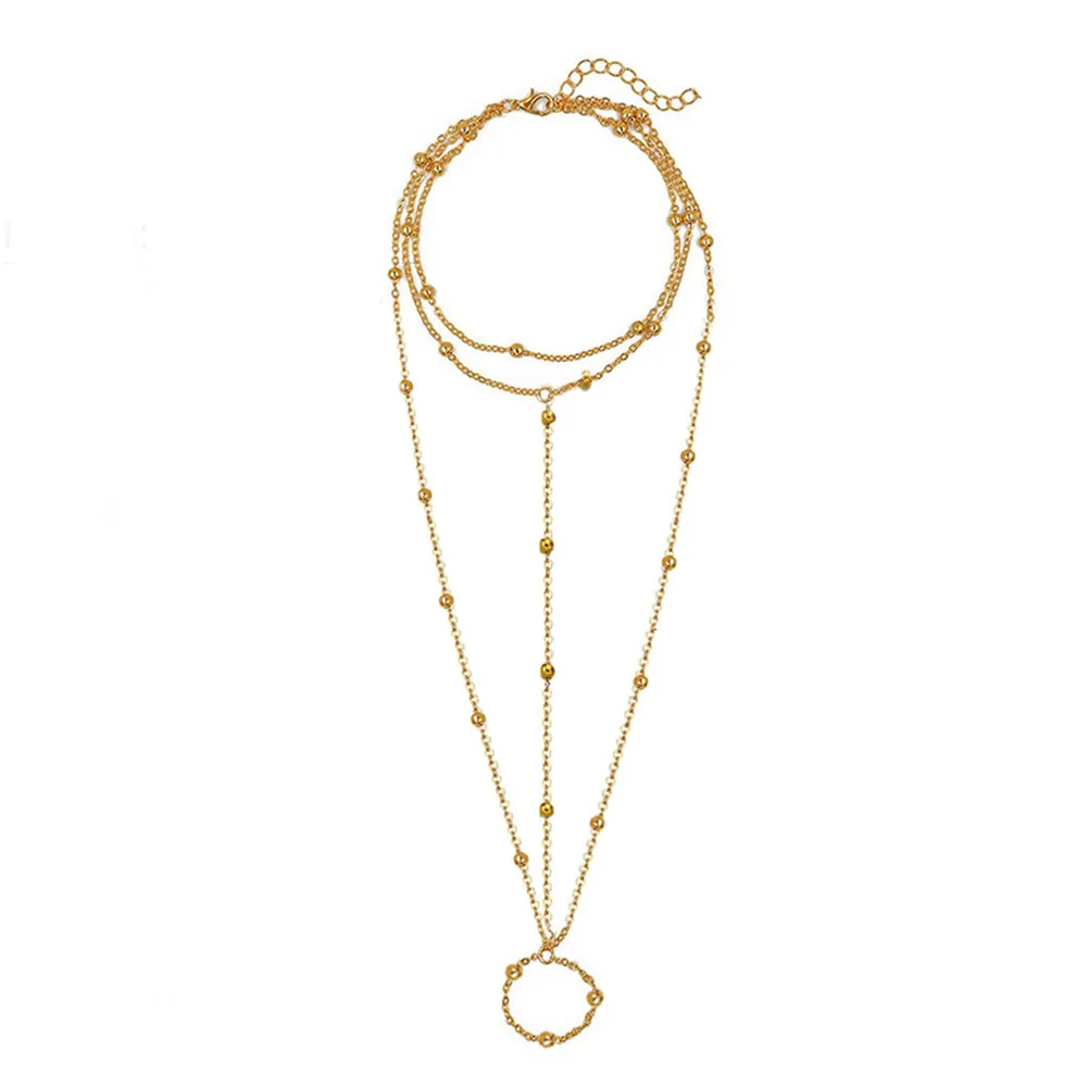 Small Good Trending Silver Color Boho Summer Beaded Gold Sexy Jewelry 18K Gold Stainless Steel Toe Rings Anklet Chain For Women