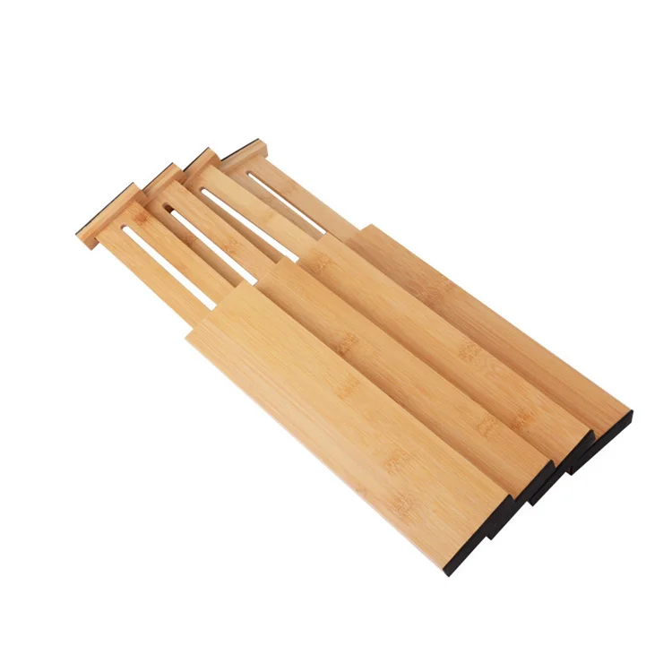 Organic Natural Bamboo Adjustable Drawer Dividers bamboo space drawer dividers Spring Home Organisation