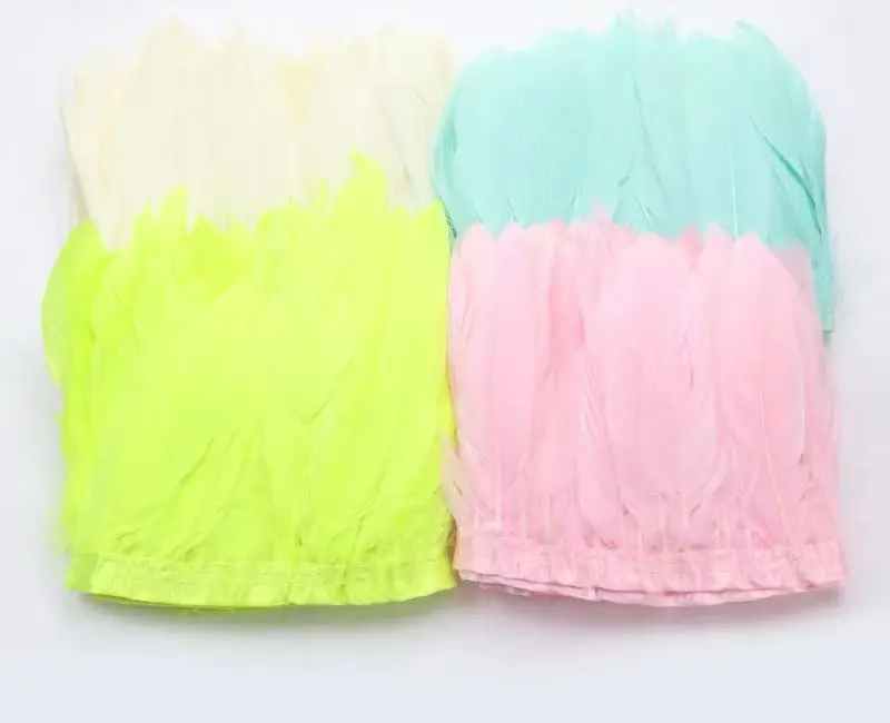 Goose Feather Large Flapping Strip 2 m Feather Cloth Ddge Cloth Strip Diy Feather Flower Stage Costume Cape Wing Decoration
