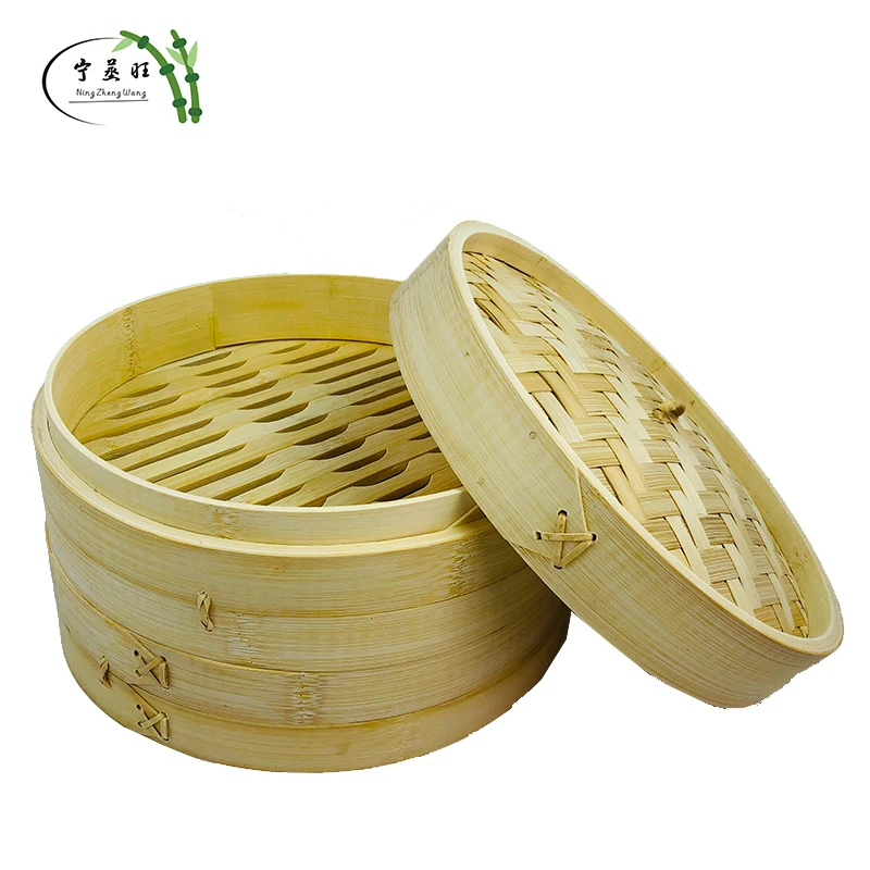 High Quality Natural Eco Basket Durable Environmental Protection Reusable Bamboo Steamer With Lid Bamboo Steamer