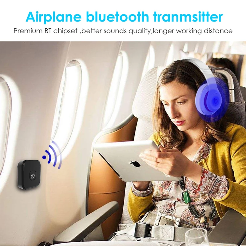BT4.1 portable airplane wireless audio receiver jack 3.5 aux hardware bluetooth transmitter