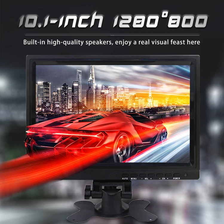 Портативный автономный автомобильный монитор 7 10 дюймов 16:9 Tft Lcd Av с всасывающим креплением для парковочной системы
