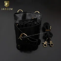 Supply customized hair scissors case leather salon hairdressing barber bag for sale