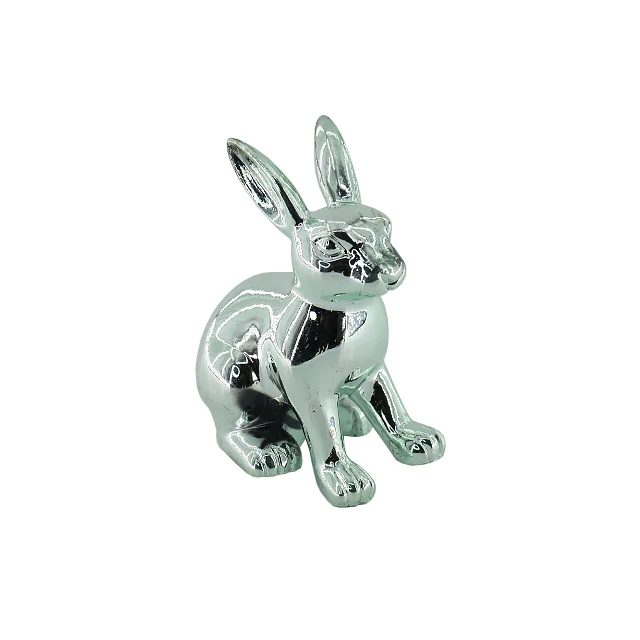 Wholesale Spring Easter Party Crafts Eco-Friendly Plastic Rabbit Table Decorations Modern Bunny Ornament Sculpture