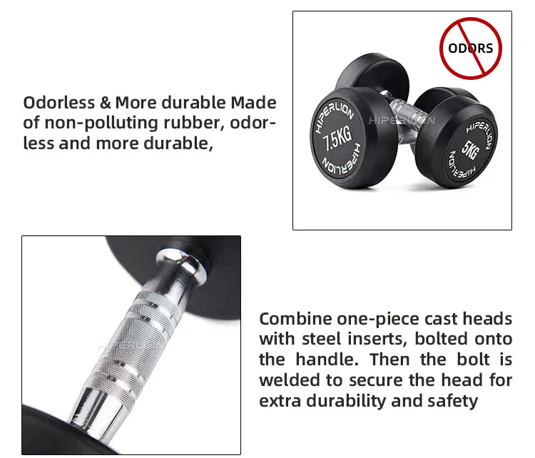 Manubri Palestra Coated Professional 40 Exercise Oem Rubber Half Round Kg Pounds Bumbell Fix Cpu Dumbbell Set For Home