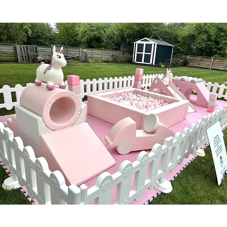 soft play mat non toxic soft play equipment neutral inflatable bouncer white bouncy castle softplay area pink tunnel