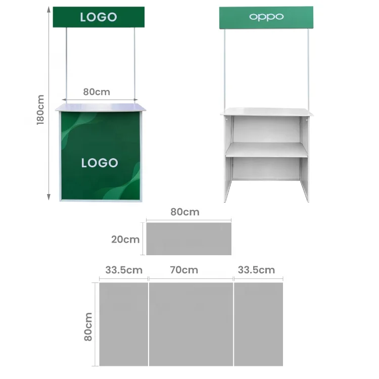 2024 Cheap Promotion Counter Table Kiosk Trade Show Display Supermarket Demo Pop up Booth