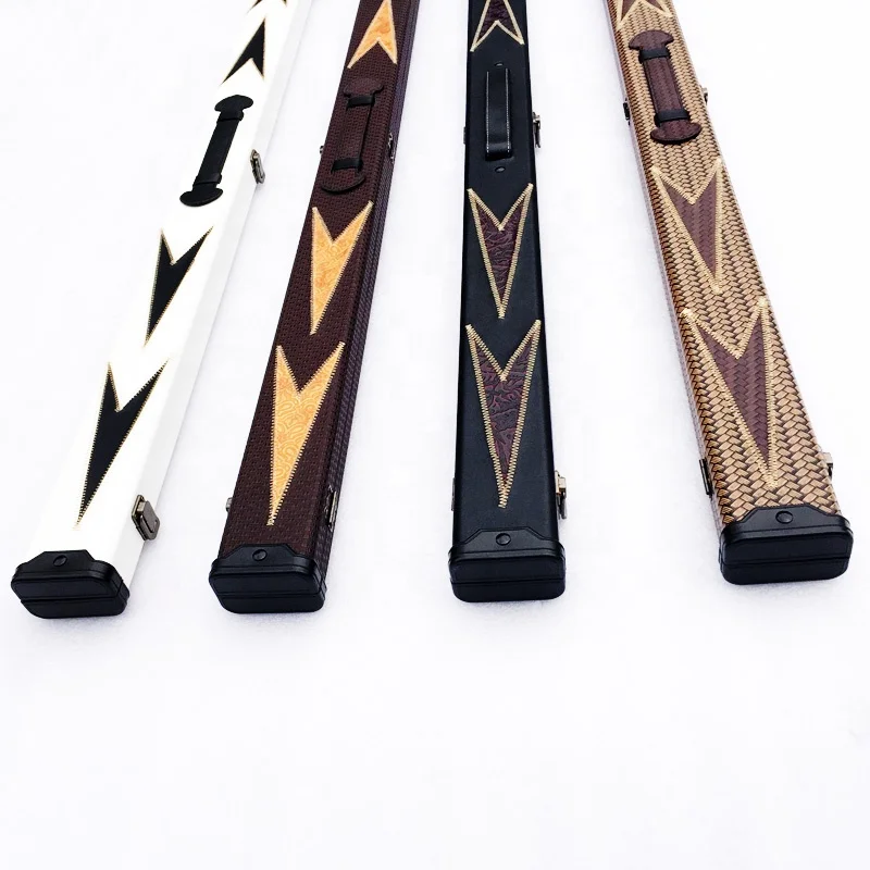 
Random Selection PU Leather Billiard Cue Case, 3/4 Snooker Cue Box 