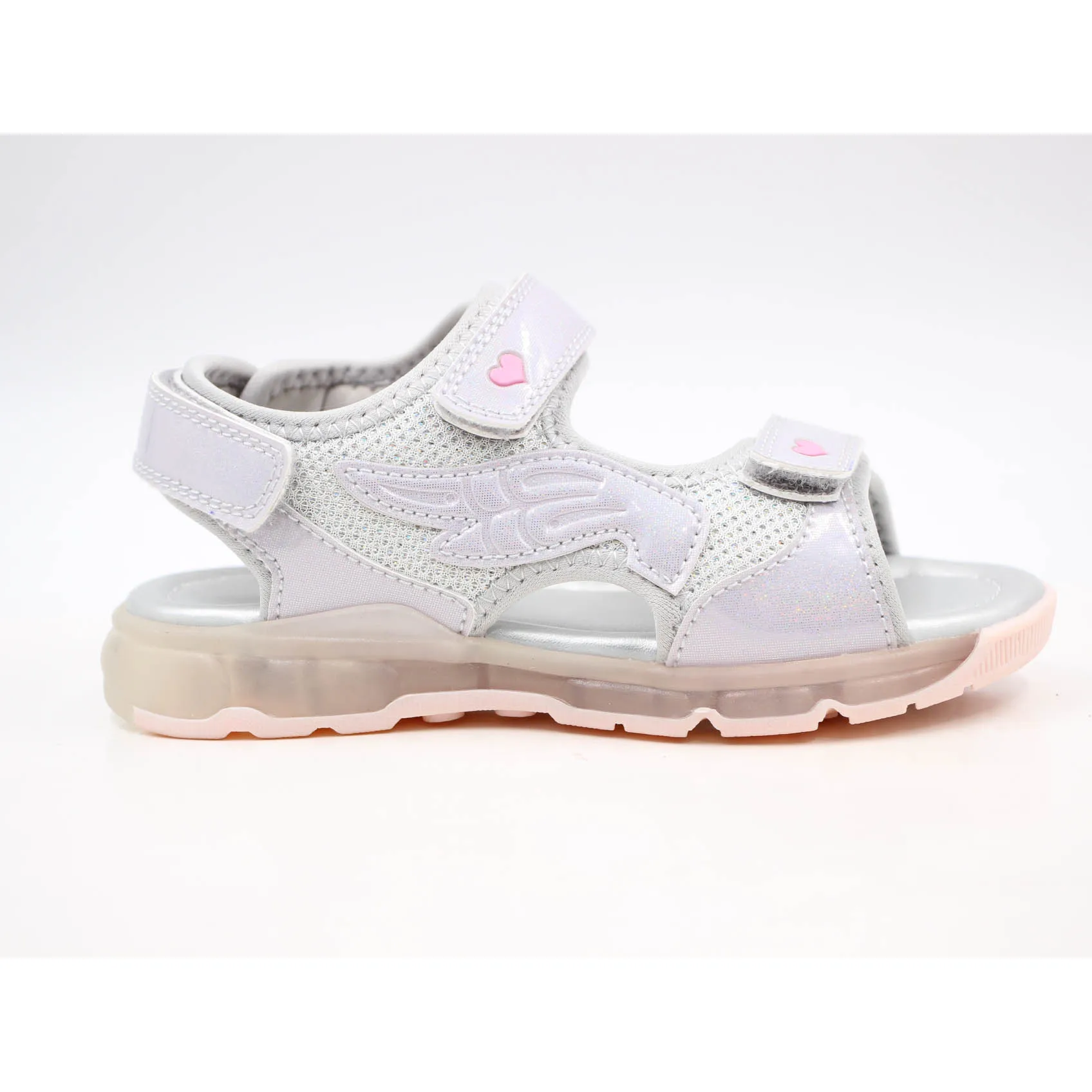 
Durable kids sandals PU and mesh upper TPR transparent outsole sandals for girl 2021 