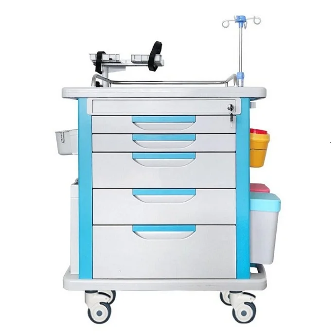 Multi function treatment trolley with emergency function