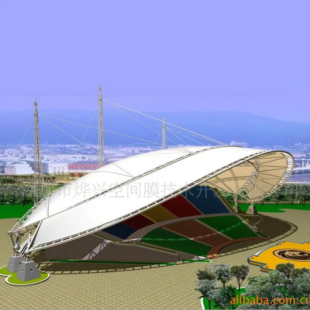 Factory Wholesale PVDF Membrane Structure High Transmittance White Building Membrane Material