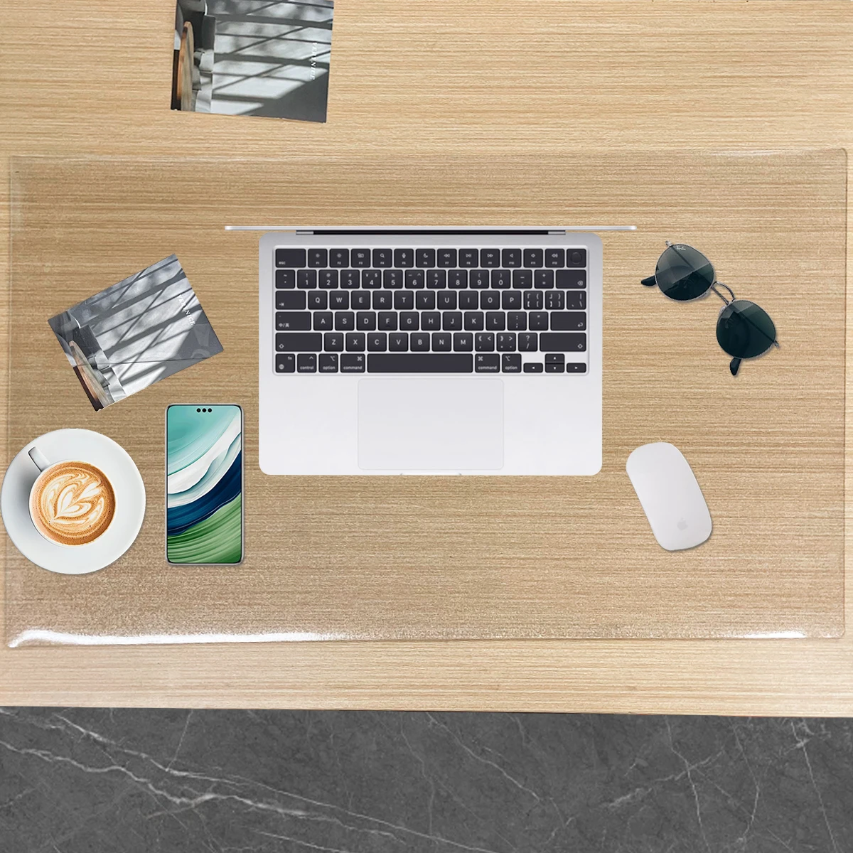 Wholesale Multifunctional Frosted PVC Laptop Pad Waterproof Desk Mat Transparent computer Desk Mat Mouse pad