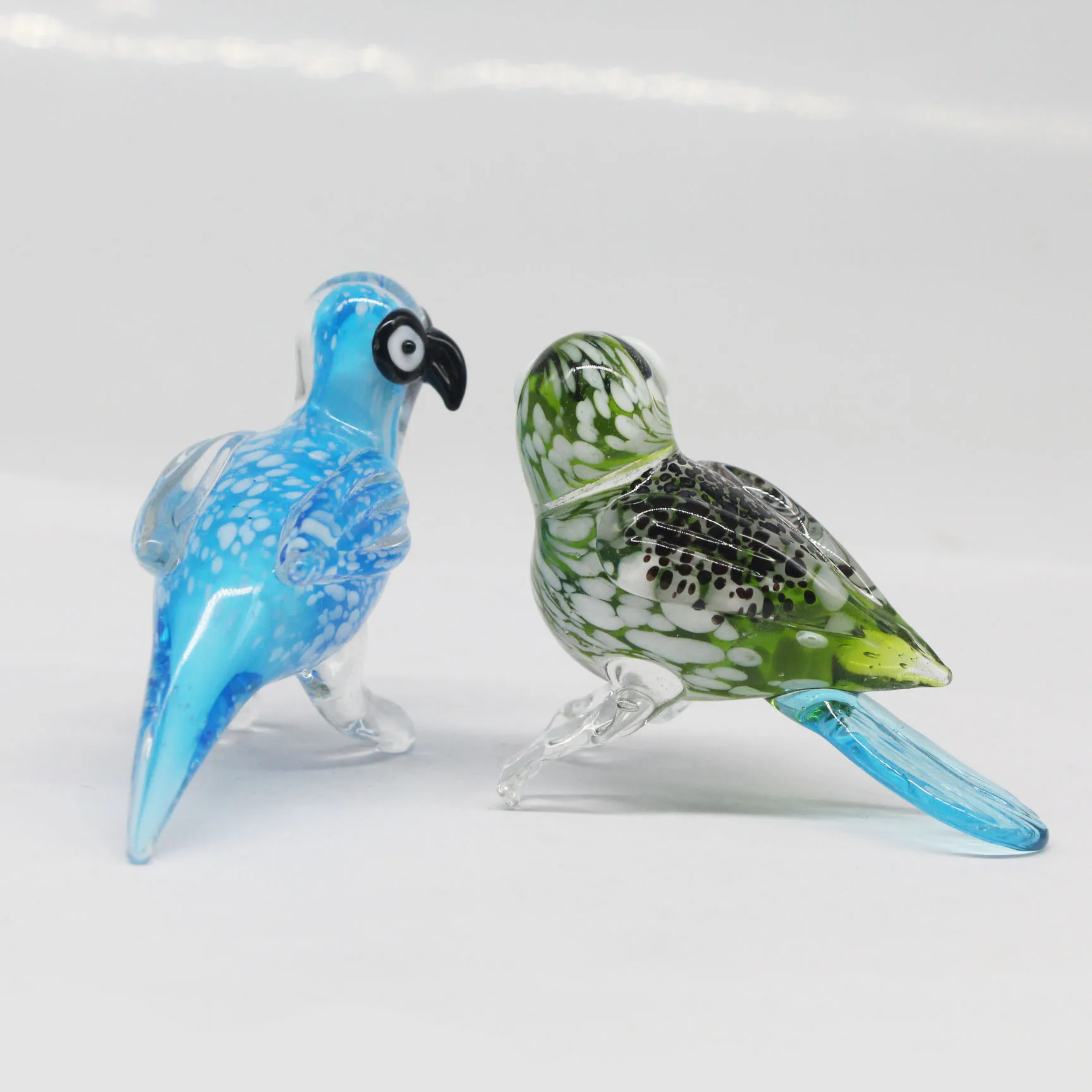 handmade owl bird glass murano figurines