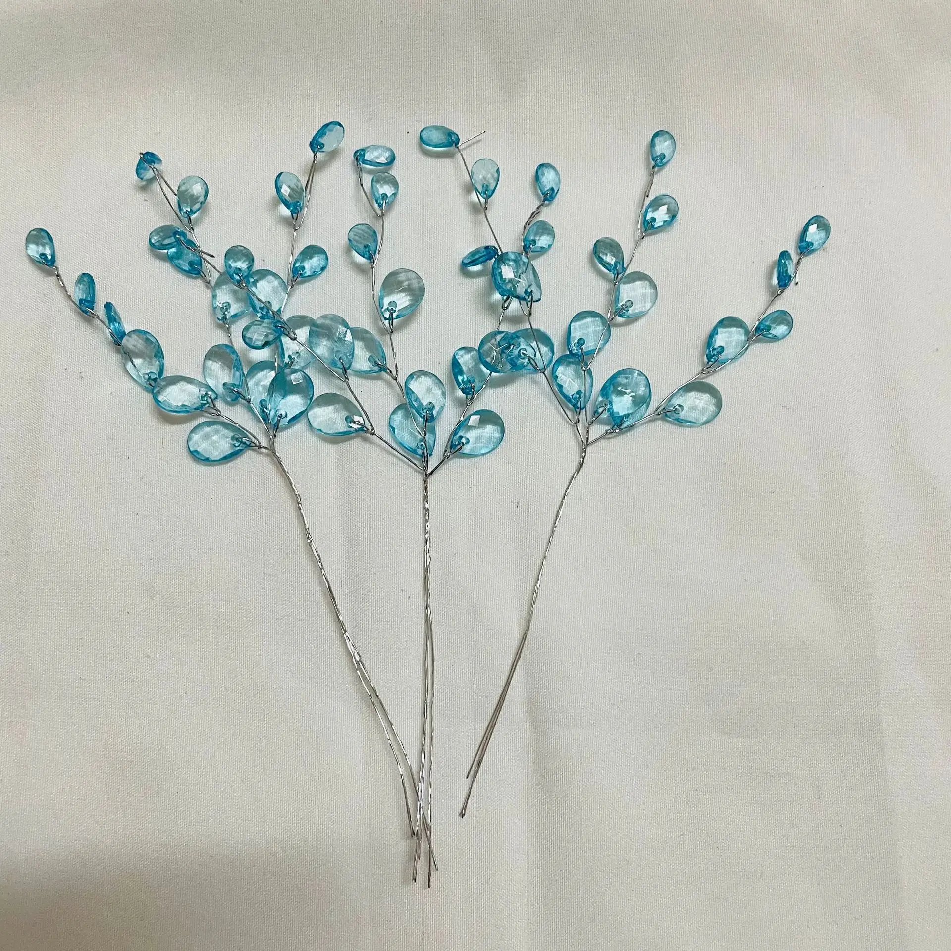 Artificial Bouquet DIY Crafts Acrylic Flower Bead Drops Branches Bead Sprays For Wedding Decoration