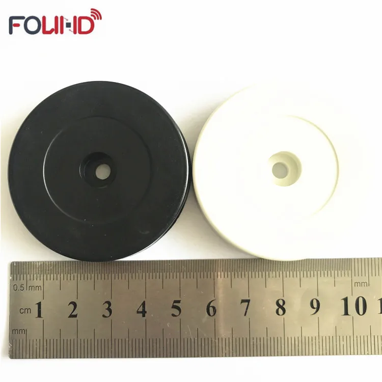 Laser Numbering 52MM 125KHZ Low Frequency TK4100 Read Only RFID Plastic Token Coin Tag For Patrol Guard System