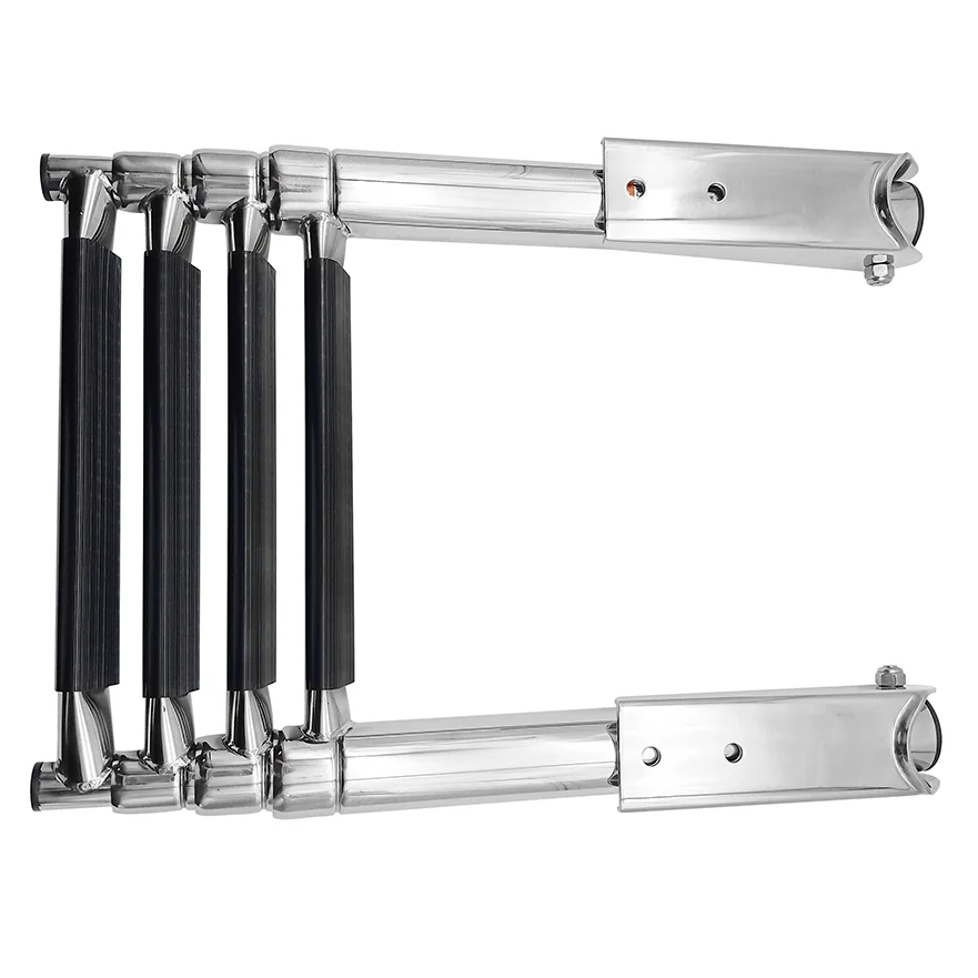 Other Marine Supplies 316 stainless steel 4 step folding ladder handrail for boat