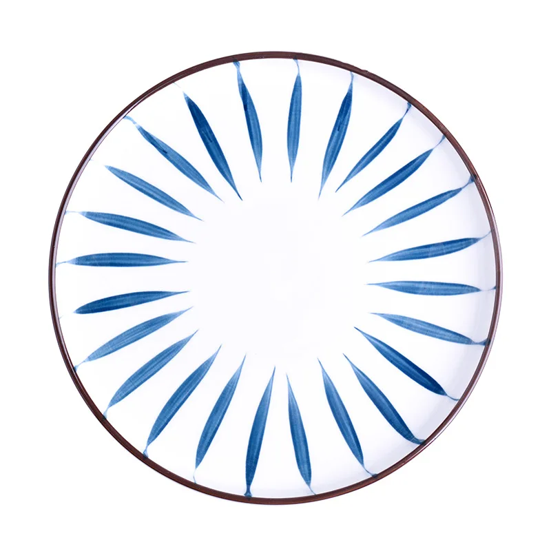 
Creative Ceramic Steak Plate Nordic Western food dinner plate Douyin cutlery round pizza flat breakfast plate 