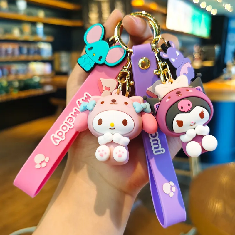new product origami animal shape style key chain logo cute animal letters metal leather key chain