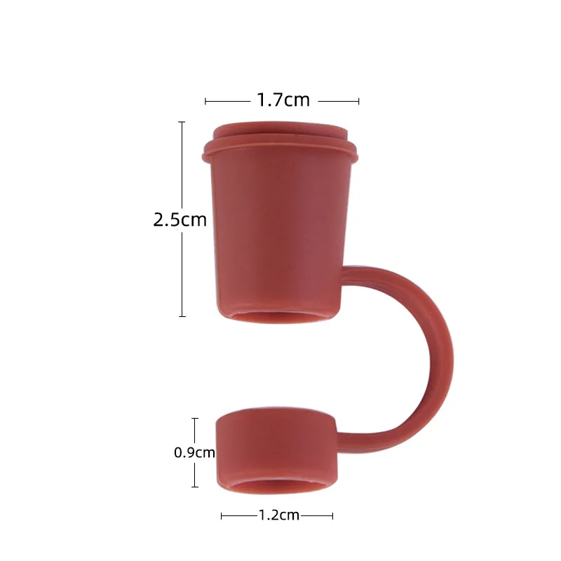 Wholesale new silicone straw dust plug simple cute milk tea shape straw cover decorative beverage sealed straw cover