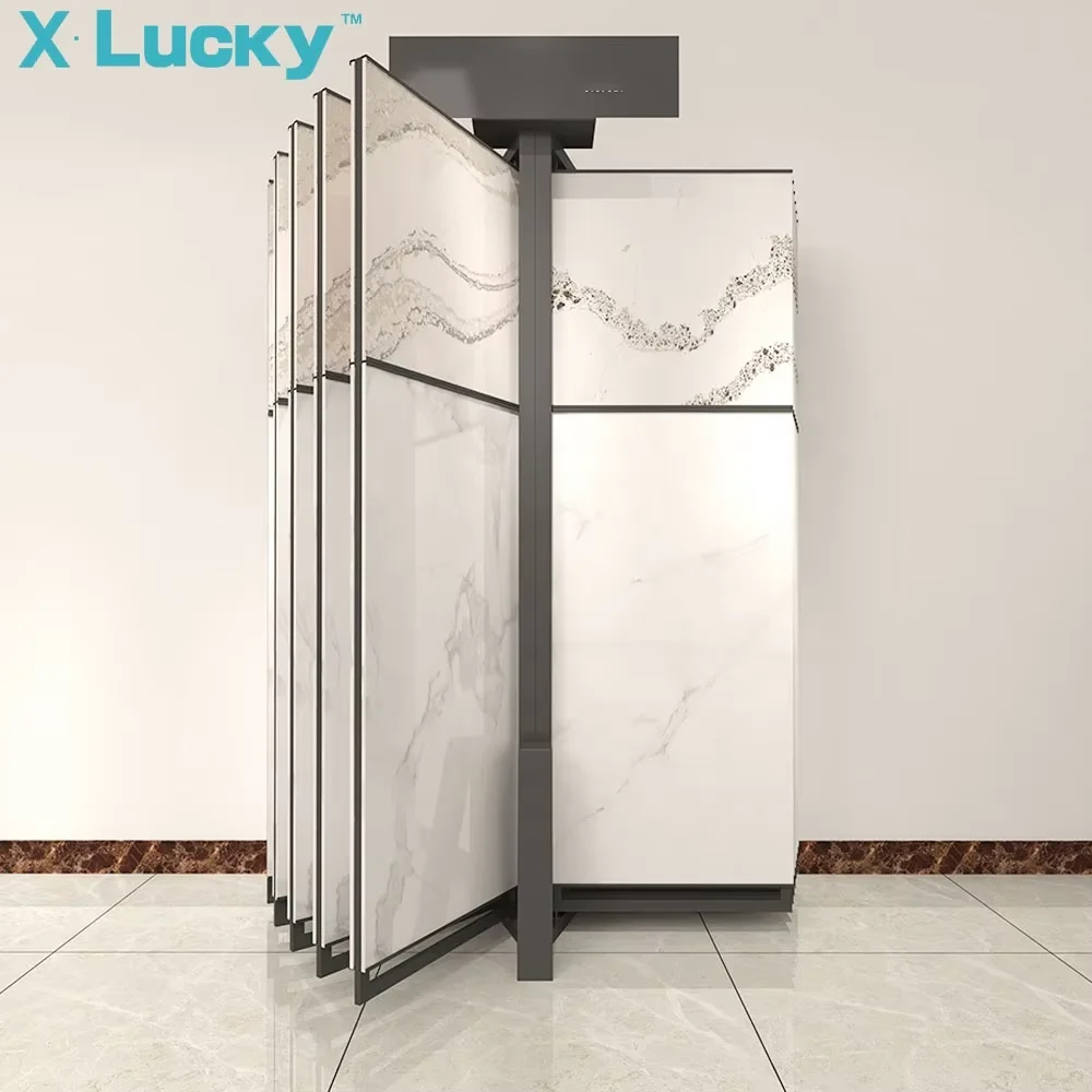 Floor Metal Stand Laminate Display Rack Steel Frame Oak Laminate Hardwood Stand Rack Parquet Display Wooden Flooring Racks Tile